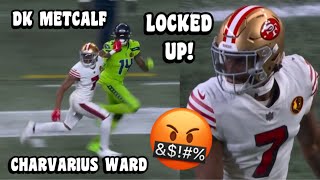 DK Metcalf ‘LOCKED UP’ Vs Charvarius Ward 😳👀 49ers Vs Seahawks 2023 highlights WR Vs CB [upl. by Crooks]