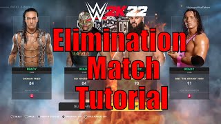 WWE 2K22  How To Do Elimination Matches [upl. by Ing]