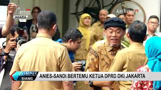 Anies  Sandi Ketemu Ketua DPRD Terbukanya Komunikasi [upl. by Nelg870]