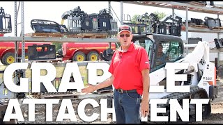 HOWTO  Attach a grapple attachment to a Bobcat Skid Steer [upl. by Pazia]