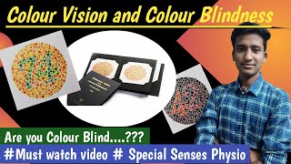 Colour Vision  Colour Blindness  Special Senses Physiology  in hindi Ashish Agrawal [upl. by Oribelle565]