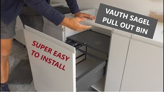 KITCHEN FITTING UK Installing a VAUTH SAGEL pull out bin VS ENVI Space PRO [upl. by Ahseken]