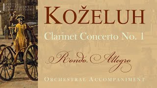 Koželuh Leopold  Clarinet concerto No1 in E flat major  Rondo Allegro orchestral accompaniment [upl. by Agate598]