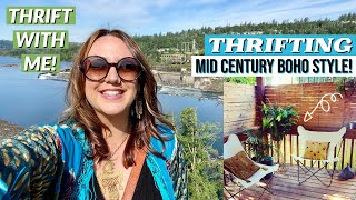 LET’S GO SHOPPING FOR MID CENTURY AND BOHO IN OREGON CITY  3 Stores  Thrift With Me  Thrift Haul [upl. by Rillings]