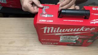 Unboxing Milwaukee M18 12” compact hammer drilldriver 260722CT [upl. by Lennad727]