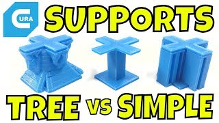 CURA  Tree Supports vs Standard Supports [upl. by Naie]