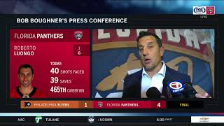 Bob Boughner  Florida Panthers vs Philadelphia Flyers 030418 [upl. by Smiga898]