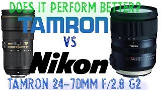 TAMRON 2470mm f28 G2 vs Nikon 2470mm f28E ED VR Lens  WHAT TO EXPECT  PRICE vs PERFORMANCE [upl. by Oneill]