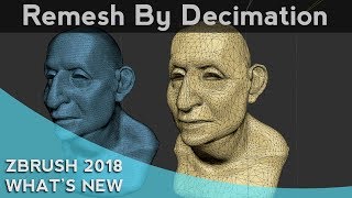 036 ZBrush 2018 Remesh By Decimation [upl. by Layton]