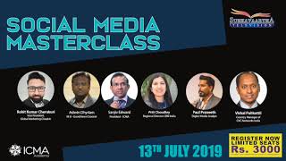 Social Media Masterclass  13th July 2019  ICMA  Subhavaartha TV [upl. by Acima]