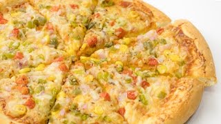 Pizza Recipe  How to Make Perfect Indian Restaurant Style Veg Cheese Pizza at home [upl. by Nylinnej]