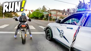 COPS VS BIKERS  MOTORCYCLE POLICE CHASE  ANGRY amp COOL COPS 2024 [upl. by Obrien]