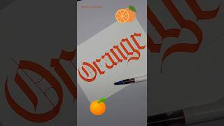 Orange calligraphy [upl. by Nairrot]