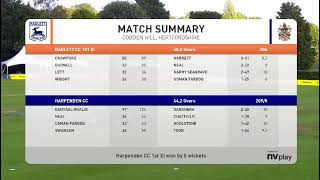 Radlett CC 1st XI v Harpenden CC 1st XI [upl. by Eelesor]