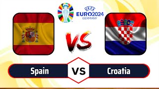 Spain vs Croatia  إسبانيا ضد كرواتيا  UEFA EURO 2024™ Full Match  PES 21 Gameplay FULL HD [upl. by Nedle381]