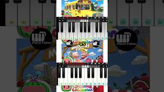 Old MacDonald Had A Farm Vs The Wheels On The BUS Song  Easy Piano Tutorial shorts [upl. by Yelmene675]