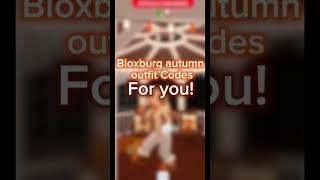 Fall outfit codes bloxburg roblox halloween outfitideas fyp fypシ゚viral viral trending 🩵 [upl. by Lotte]