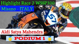 🔴 HIGHLIGHT RACE 2 WSSP300 Aldi Satya Mahendra PODIUM 1 [upl. by Eppes]