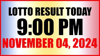 Lotto Result Today 9pm Draw November 4 2024 Swertres Ez2 Pcso [upl. by Chance]