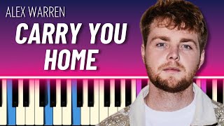 Carry You Home EASY PIANO TUTORIAL  Alex Warren [upl. by Ofloda]