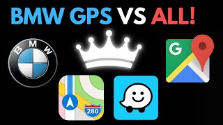 GPS BATTLE BMW MAPS vs WAZE vs GOOGLE MAPS vs APPLE MAPS [upl. by Hallsy495]