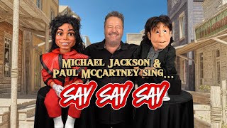 Michael Jackson amp Paul McCartney puppets sing quotSay Say Say quot [upl. by Eillo]