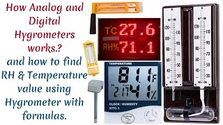 How Analog amp Digital Hygrometers works  how to find RH amp Temp value using Hygrometer with formula [upl. by Fanchet]