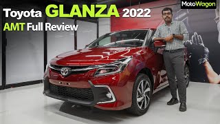 Toyota Glanza 2022  AMT  Detailed Review  Tamil Car Review MotoWagon [upl. by Aicekan]