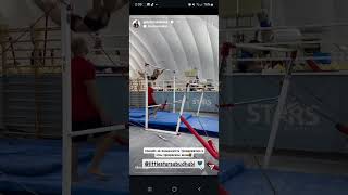 Angelina Melnikova bars training gymnastics 20241014 Instagram [upl. by Weldon69]