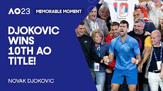 Championship Point  Emotional Djokovic Wins Historic Title  Australian Open 2023 [upl. by Eelarual]