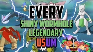 ALL 44 Shiny Legendary Wormhole Reactions Pokemon Ultra Sun Ultra Moon Shiny Montage [upl. by Clardy]