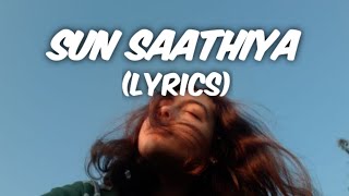 Sun saathiya lyrics songABCD 2 divyakumar priyasaraiya [upl. by Lener]