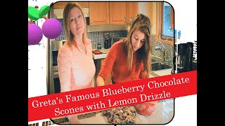 Gretas Famous Blueberry amp Chocolate Chip Scones w Lemon Glaze Kitchen  Palmers Progress S1E11 [upl. by Alicul]