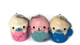 Rare SanX Mamegoma Squishy Toy Figure Set of 3 • Squishies • Kawaii Show amp Tell [upl. by Zoeller]