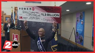 WATCH Oregons 13 billion Powerball winner announced [upl. by Niroc]