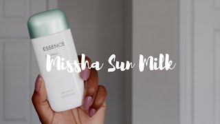 Missha AllAround Safe Block Essence Sun Milk SPF50 PA  Sunscreen for Dark Skin  Lakisha Adams [upl. by Inatsed498]