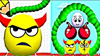 Draw to Smash VS Hide Ball Brain Teaser Logic Puzzle Game Mix [upl. by Anelleh]