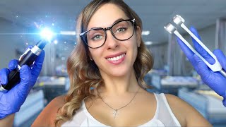 Deep Ear Cleaning ASMR Hearing test Ear exam Otoscope Personal Attention for Sleep Rain sounds [upl. by Hsejar]