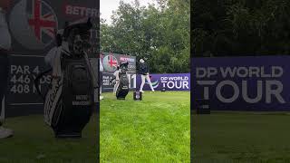 Matteo Manassero golfswing at the British Masters titleist golfequipment customgolf [upl. by Ellehcal644]