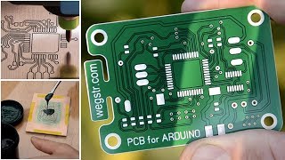 How to make a PCB prototyping with UV soldermask  STEP by STEP [upl. by Courtland]