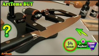 Knife Sharpener Hapstone R2 BLACK from Ukraine  Sharpening chef knife KEEMAKE VG10 from Aliexpress [upl. by Idnic702]