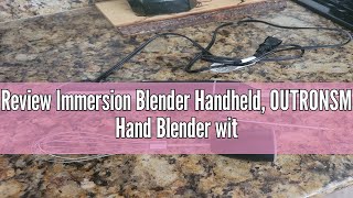 Review Immersion Blender Handheld OUTRONSM Hand Blender with 4point thickened SS blades Milk Frot [upl. by Lihas]