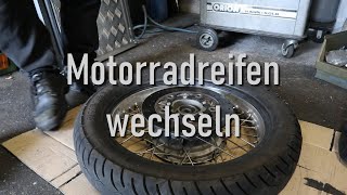 Motorradreifen wechseln Anleitung [upl. by Page]