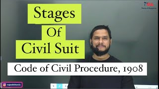 Stages of Civil Suit under CPC  Civil Cases  Code of Civil Procedure Stages [upl. by Aiuqat698]