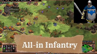 AoE2  Road to 2K  Allin infantry [upl. by Sherri]