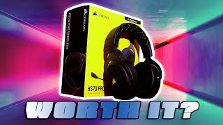 Corsair HS70 PRO WIRELESS Gaming Headset Unboxing amp Review [upl. by Annoya]