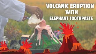 Volcanic Eruption using Elephant Toothpaste Experiment🌋 [upl. by Enneles]