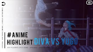 『4K』 Diva and Matsumoto vs Antonio and Yugo Vivy Fluorite Eyes Song [upl. by Khajeh675]