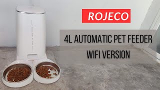 Rojeco 4L automatic pet feeder with WIFI [upl. by Farley]