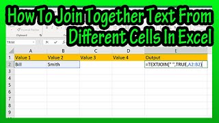 How To Join Together Text From Different Cells Using The TEXTJOIN Function In Excel Explained [upl. by Andra]